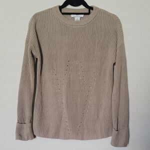 Magaschoni Tan Knit Sweater Size XS